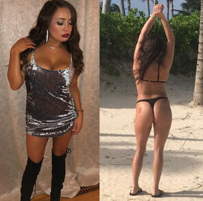 Jessie Bikini Teen Native Indian Stripper Black Bikini & Thong Challenge 05