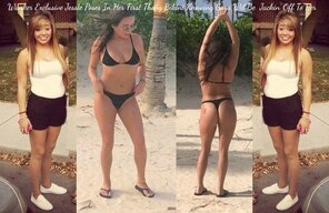 zdjęcie amatorskie Jessie Bikini Teen Native Indian Stripper Black Bikini & Thong Challenge 39