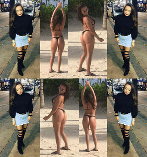 photo amateur Jessie Bikini Teen Native Indian Stripper Black Bikini & Thong Challenge 45