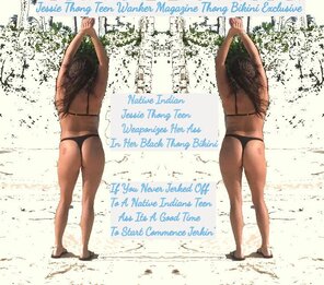 Jessie Bikini Teen Native Indian Stripper Black Bikini & Thong Challenge 57