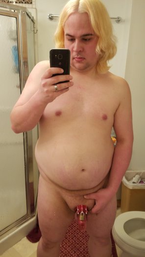 zdjęcie amatorskie Selfie Blond Abdomen Chest Lip 