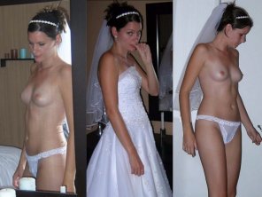 amateur-Foto when a bride cant make up her mind...