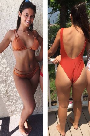 foto amadora PAWG swallowing up a one piece