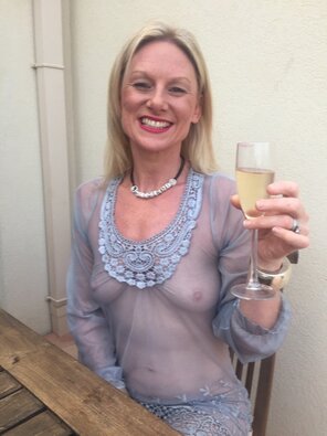 amateur photo Wife In See Through Blouse