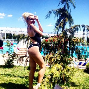 zdjęcie amatorskie Hot blonde in bikini