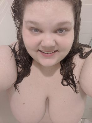 amateur photo hanging out in the shower