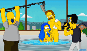 foto amatoriale 1560120_-_guido_l_homer_simpson_marge_simpson_ned_flanders_the_simpsons_timothy_lovejoy_animated