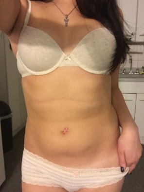 Cute white bra and panties