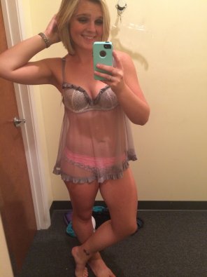 amateur pic Clothing Blond Selfie Thigh Leg 
