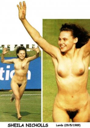 photo amateur Sheila Nicholls Infamous Streak At Lords Cricket Ground in 1989