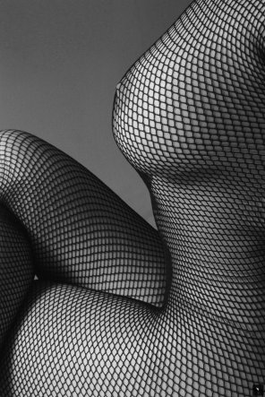 zdjęcie amatorskie Beautiful fishnet bodystocking