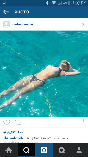 amateur photo Chelsea Handler floating