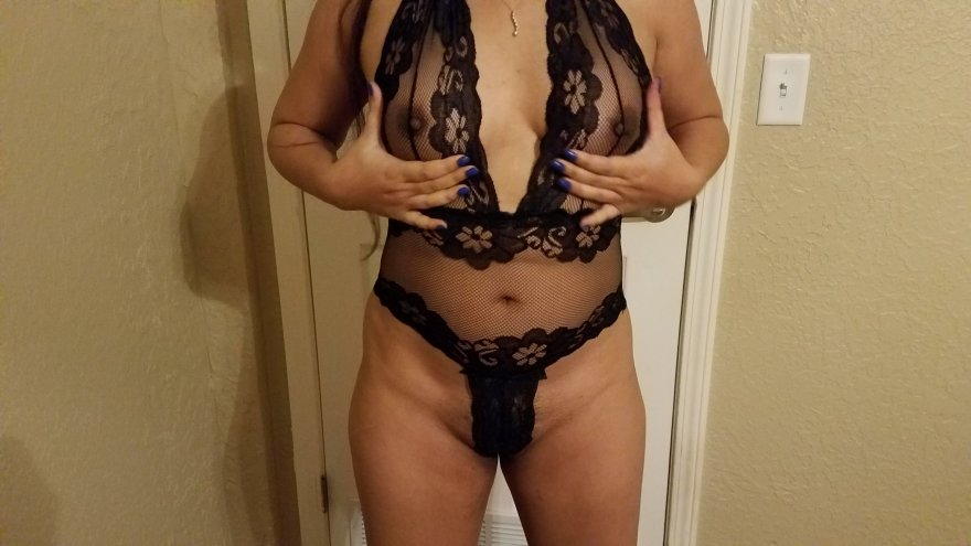 Wife dressed up and ready for it...