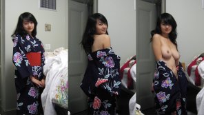 amateurfoto Kimono undressing