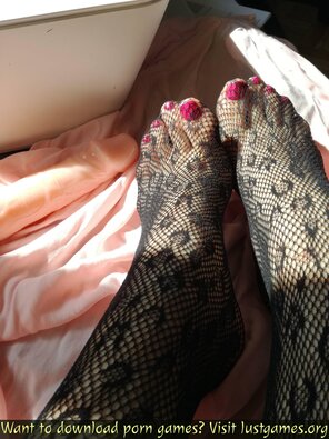 photo amateur ???? I love my animal print fishnet stockings