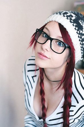 foto amateur Hipster glasses girl