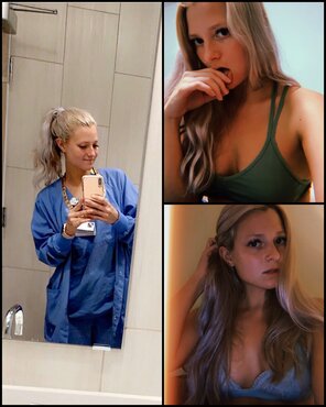 zdjęcie amatorskie Stephanie Looks Cute in Her Work Scrubs, but Sheâ€™s a Sexy Slut When They Come Off. [Album in Comments]
