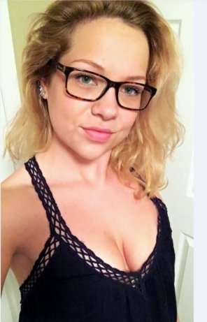 amateur photo Just a blonde with her glasses