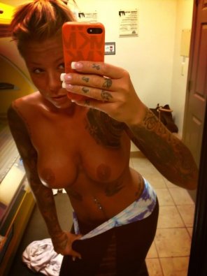 amateur photo at her tanning bed