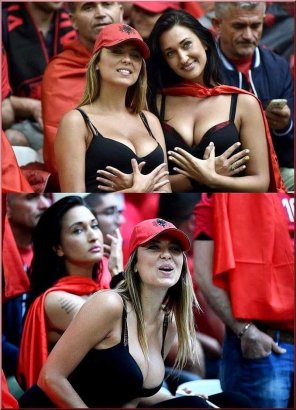 foto amadora Albanian fans at Euro16