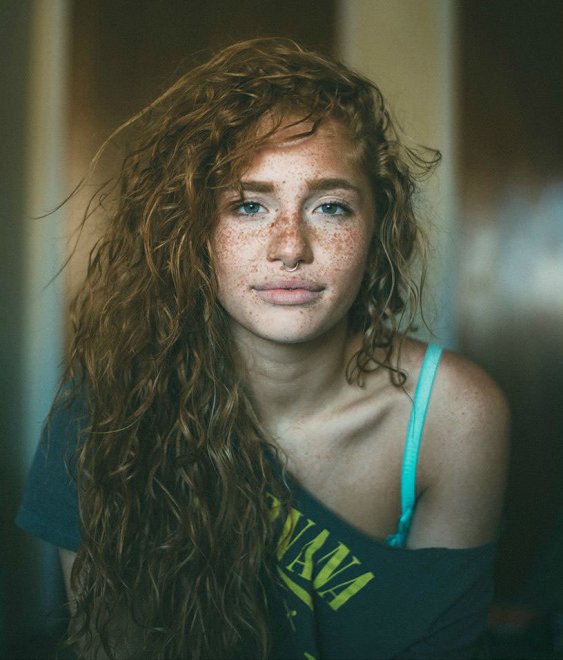 Freckles and nose ring