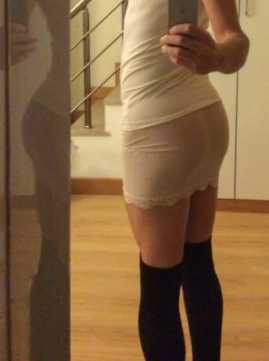 foto amatoriale Made myself a see through skirt :) Like it?