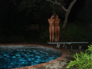 foto amatoriale Caught skinny dipping