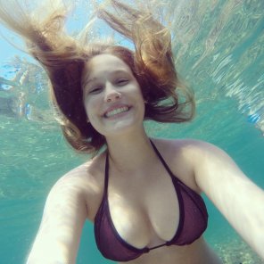foto amadora Underwater selfie