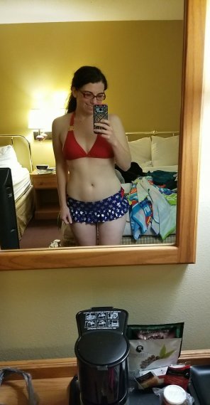 Headed to the hotel pool [f]