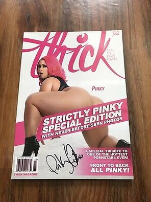 amateur pic Pinky-Signed-Thick-Magazine-Porn-Star-Autographed-Jsa