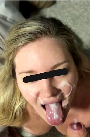 amateurfoto Believe it or not, this was my second load of the night - Hungry Cumslut :P