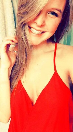 amateur photo Sexy red dress.
