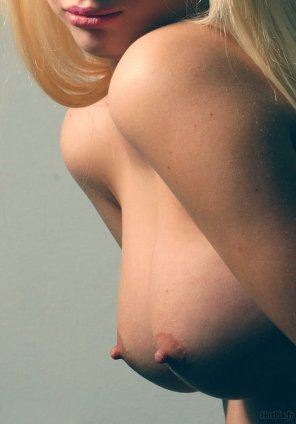 amateur photo Blonde with perky nips.