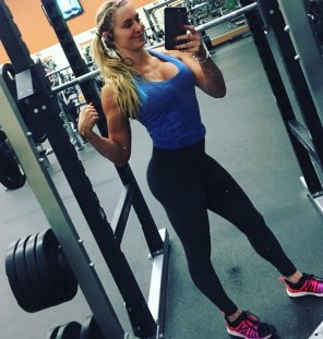 foto amadora Fitness selfie