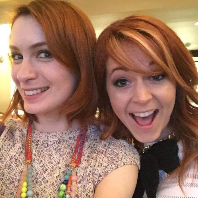Felicia Day and Lindsey Sterling, hanging out