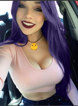 photo amateur Purple hair