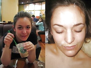 foto amadora Before-And-After-Cum-Facials-22