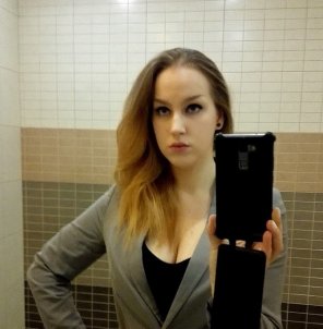 photo amateur Business cleavage