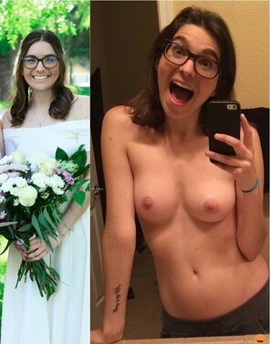 Another bridesmaid On/Off, glasses.
