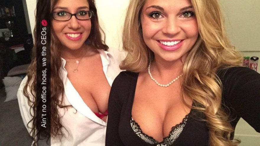 Some cleavage out for the night