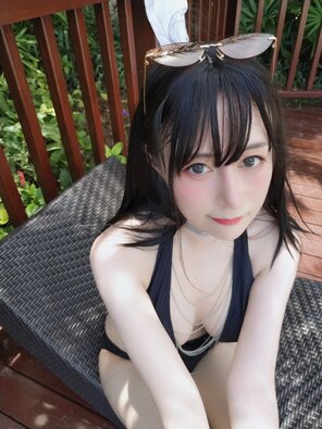 foto amateur Baiyin811 (白银81) - Black Bikini 2 (10)
