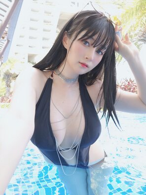 foto amatoriale Baiyin811 (白银81) - Black Bikini 2 (22)