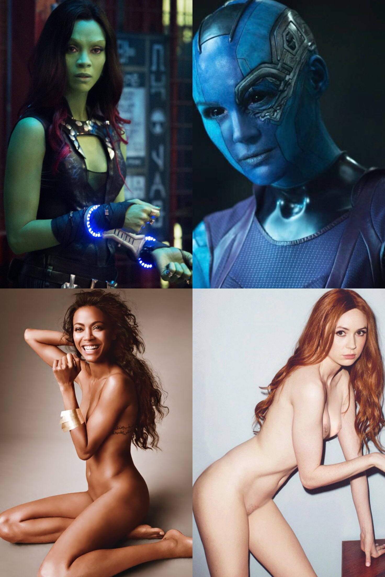 Gamora and nebula porn