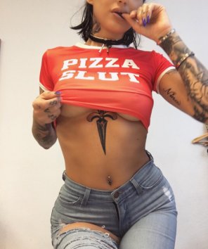 foto amateur Pizza slut