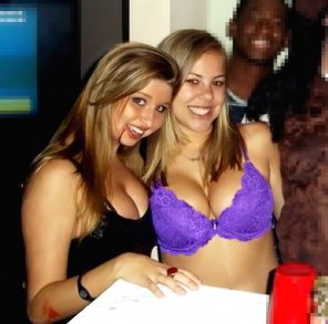 amateur pic Stacked Blonde in Purple Bra