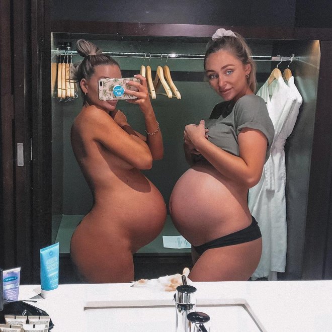 Skye Wheatley and friend on IG when she was Pregnant