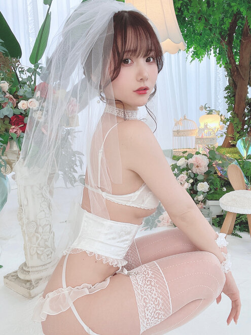 けんけん (Kenken - snexxxxxxx) White Wedding Dress (7)