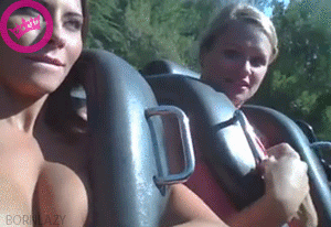 Flashing on the roller coaster Porn Pic - EPORNER