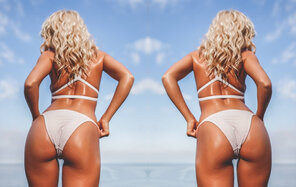 amateur pic Nevada Caityn Poole White See Through Bikini 02