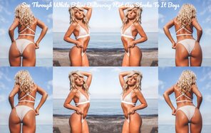 amateur pic Nevada Caityn Poole White See Through Bikini 12